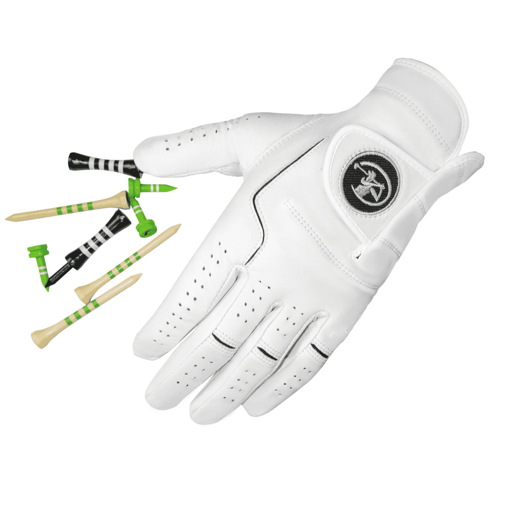 cabretta max form golf gloves with bamboo golf tee