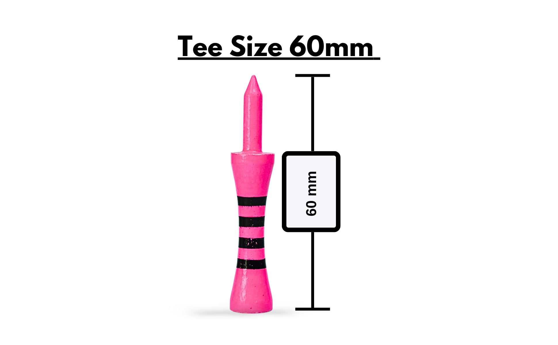 60mm Pink - Bamboo Castle Golf Tees - Image 3