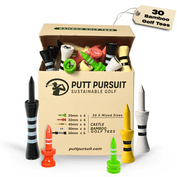 Castle Stepped mixed bamboo tee golf 30 pack