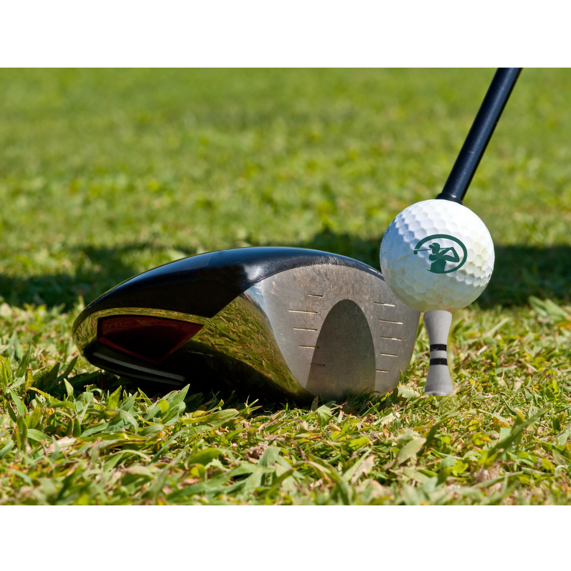 50mm White castle golf tee with driver