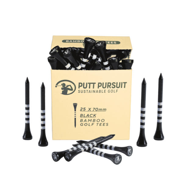 black bamboo golf tees 25 pack