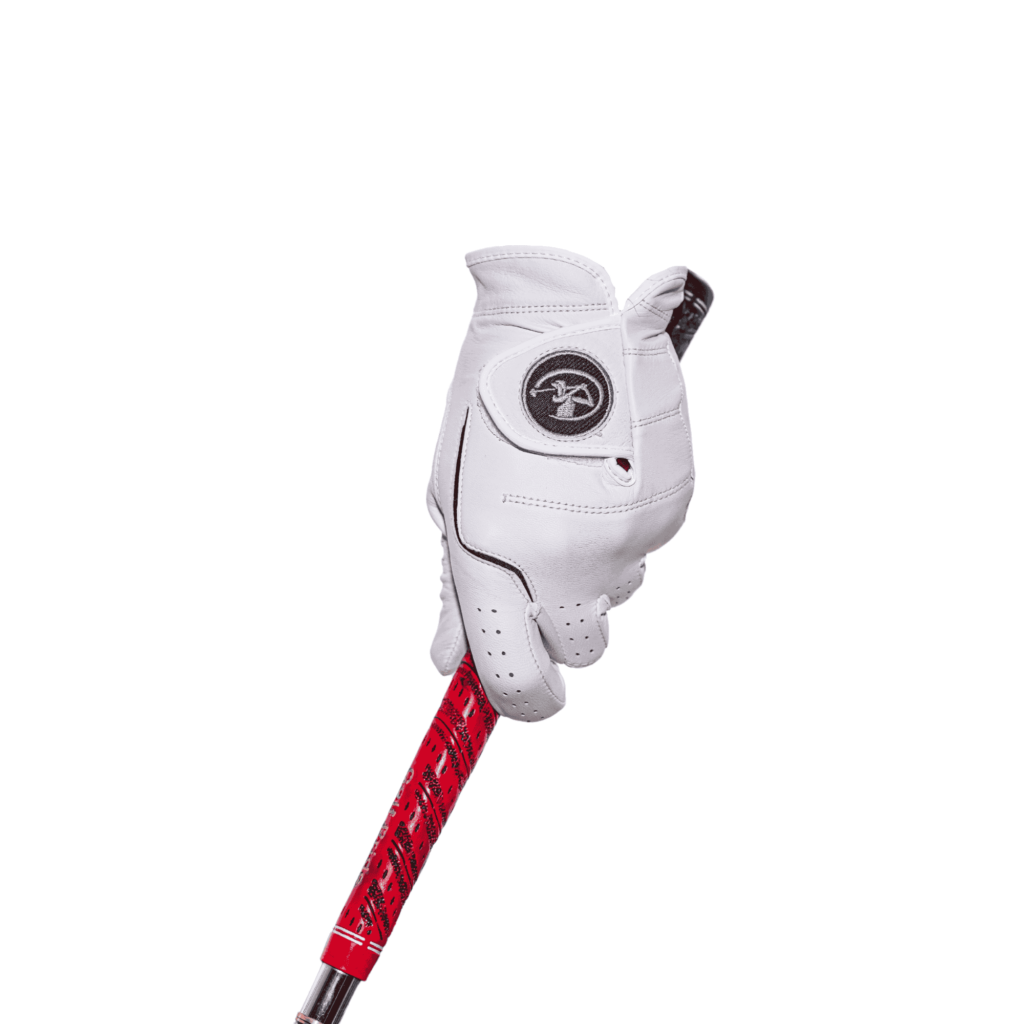 max form cabretta leather golf glove small holding a club