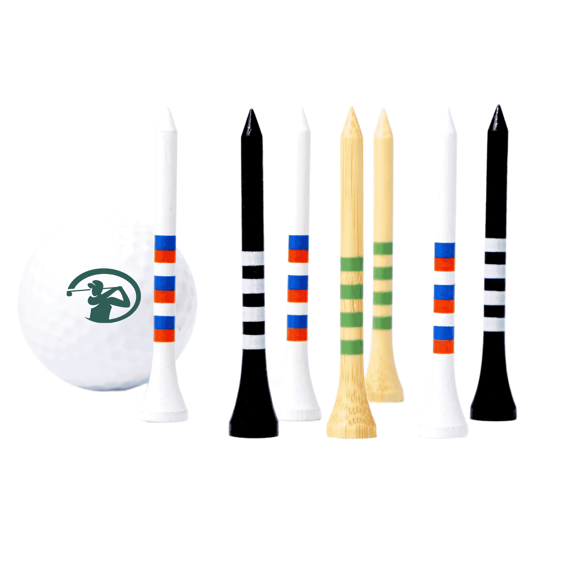 70mm Black Bamboo Golf Tees | Popular Choice - Image 2