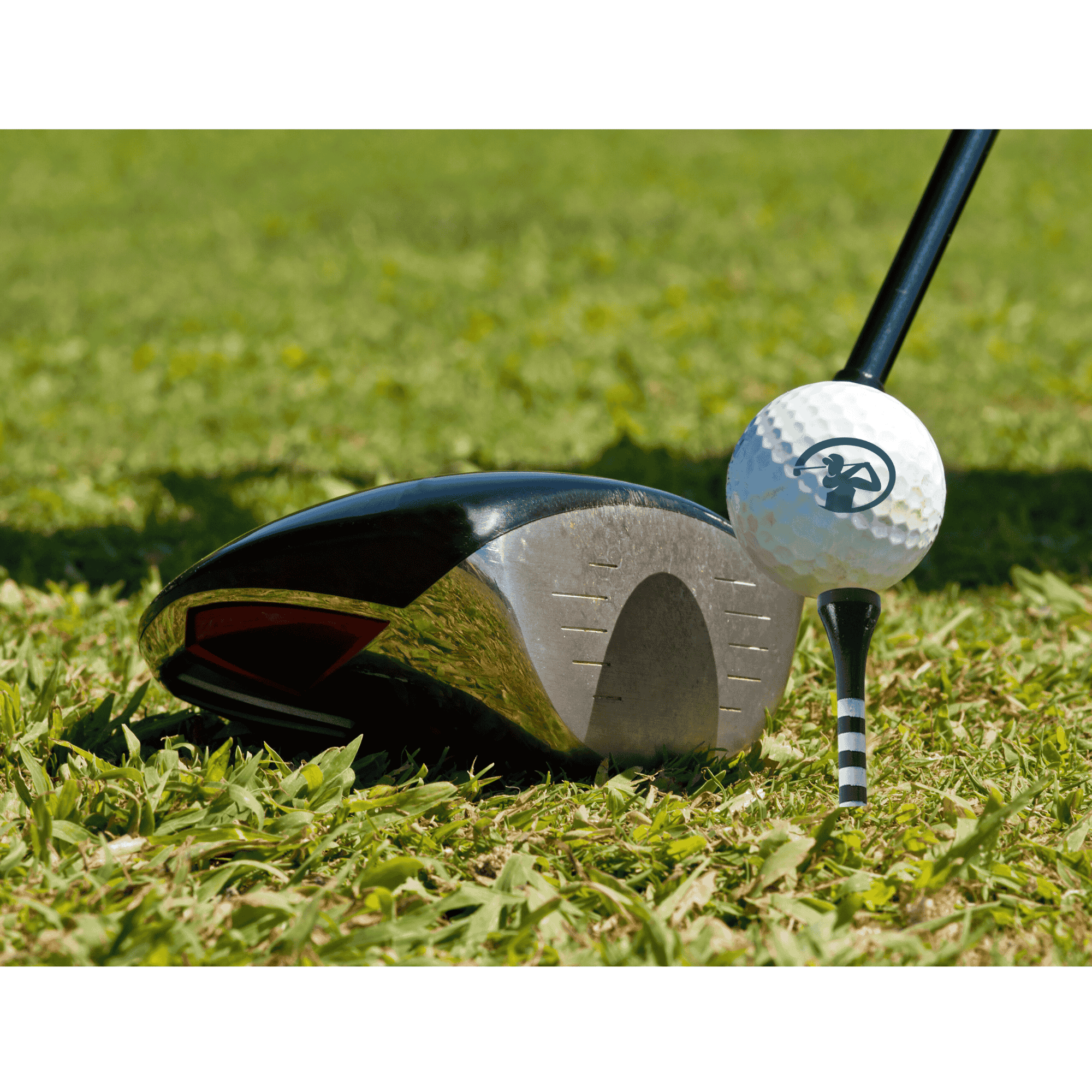 black golf tees with golf driver
