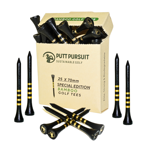 Golf tees Black and Golden