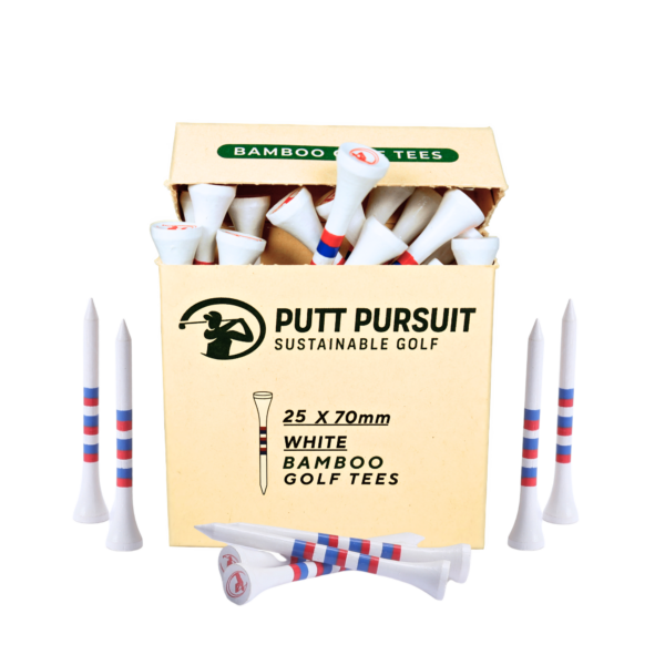 white golf tees 25pack